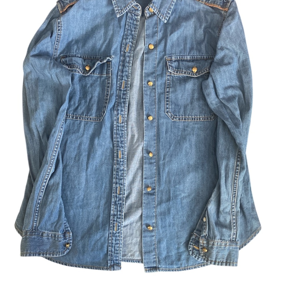 Lauren Ralph Lauren Blue Denim Button Down Shirt